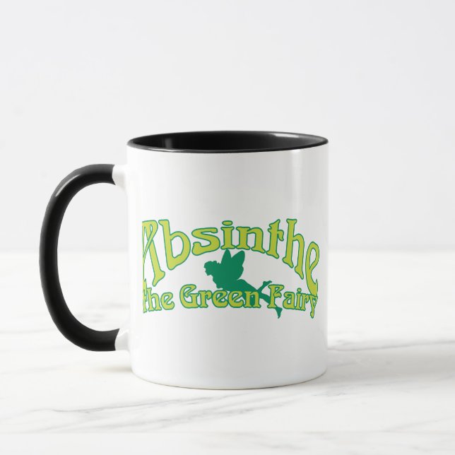 Absinthe Text The Green Fairy Mug (Left)