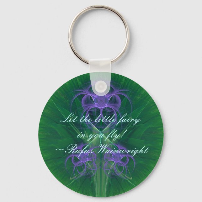 Absinthe Tulips Mandala Key Ring (Front)