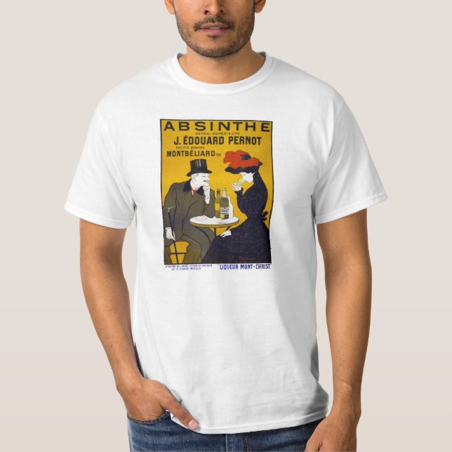 Absinthe Vintage Poster Restored T-Shirt (Front)