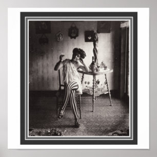 "Absinthe While She Waits" 12 x 12 Poster