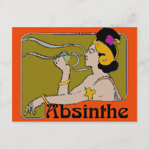 Absinthe Woman Postcard