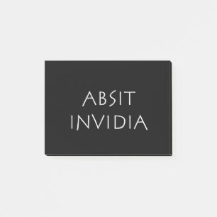 Absit invidia post-it notes