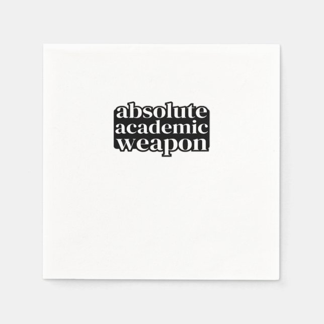 Absolute Academic Weapon Classic Napkin (Front)