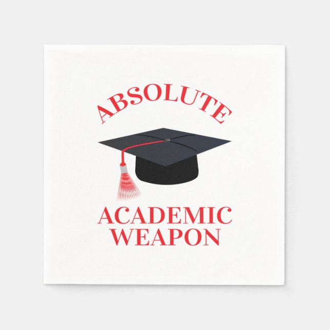 Absolute Academic Weapon Inspirational Quote, Acad Napkin (Front)