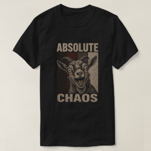 Absolute Chaos Screaming Goat Funny Retro Design T-Shirt