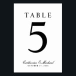 Absolute Classic Black & White Wedding Double-side Table Number<br><div class="desc">This table number sign coordinates well with several other wedding invitation suites and reception decor pieces. Please reach out if you have any design requests.</div>