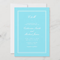 Absolute Classic Bright Aqua Monogram Wedding