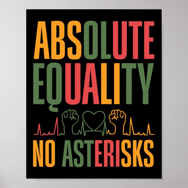 Absolute Equality No Asterisks Juneteenth Civil Ri Poster (Front)