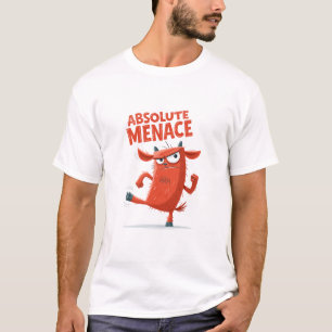 Absolute Menace Funny Chaotic Goat Character Gift T-Shirt