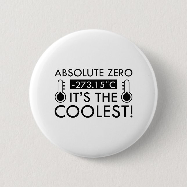Absolute Zero 6 Cm Round Badge (Front)