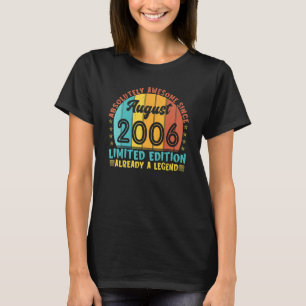 Absolutely Awesome Since August 2006 Boy Girl Birt T-Shirt