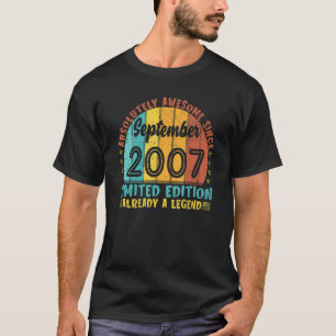 Absolutely Awesome Since September 2007 Boy Girl B T-Shirt
