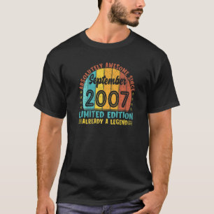 Absolutely Awesome Since September 2007 Boy Girl B T-Shirt