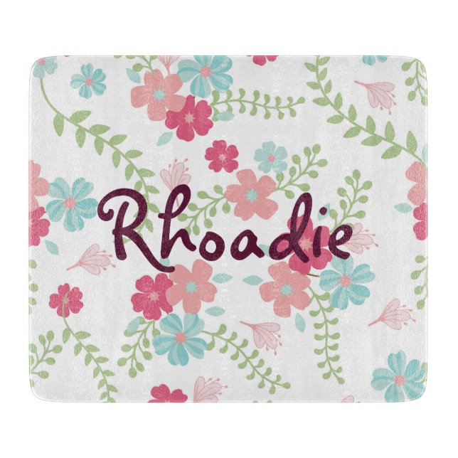 Absolutely Beautiful Country Floral Cutting Board (Front)