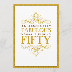 Absolutely Fabulous 50th Birthday Party Invitation