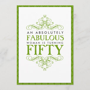 Absolutely Fabulous 50th Birthday Party Invitation