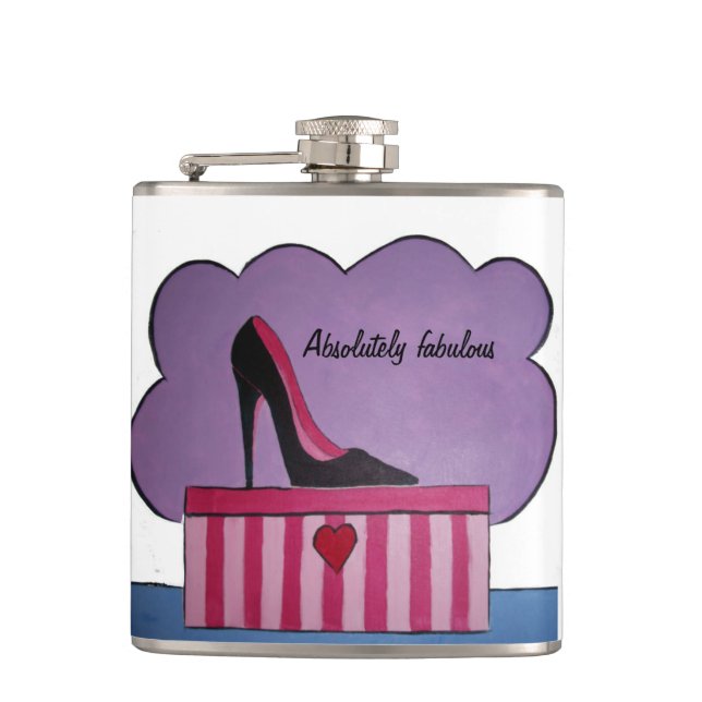 Absolutely fabulous hip flask (Front)