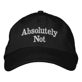 Absolutely Not Gift for Dad Mum Funny Christmas Embroidered Hat