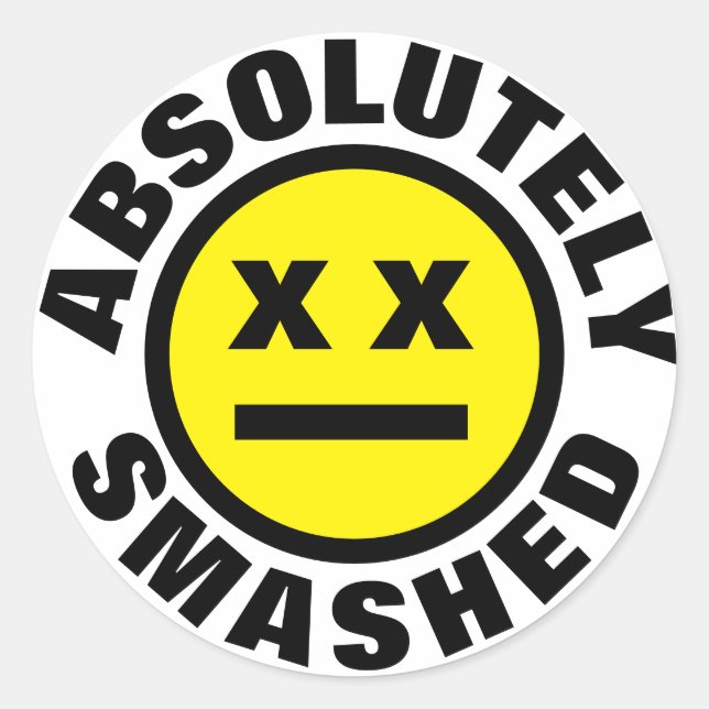 Absolutely Smashed Classic Round Sticker (Front)