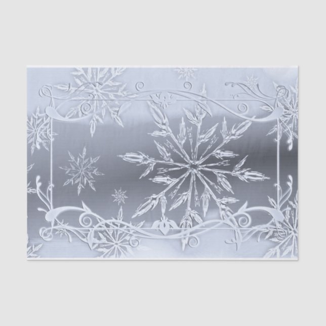 Absolutely Stunning Snowflake Design Tissue Paper (Front)