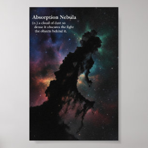 Absorption Nebula Dark Astronomy Galaxy Space Poster