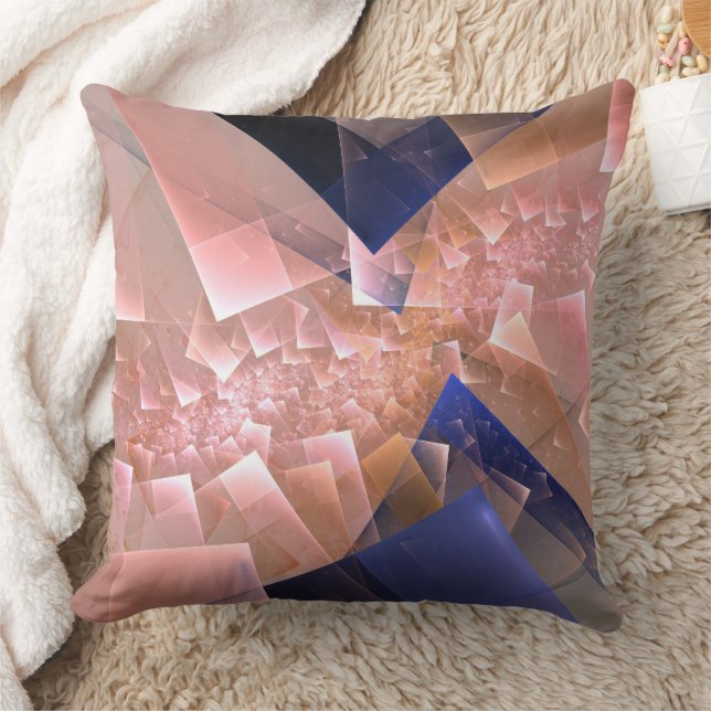 Absract geometric textured fractal decoration cushion (Blanket)