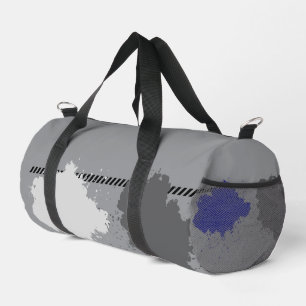 Absract Silver and Blue Cloud Art Gym & Travel  Duffle Bag