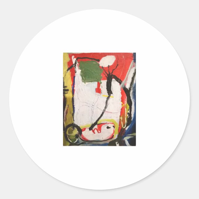 Absrtact Painting Jeff Hankamer Artjunkhaus Art Classic Round Sticker (Front)
