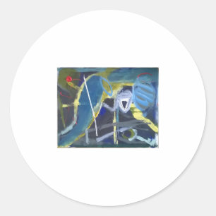 Absrtact Painting Jeff Hankamer Artjunkhaus Yoga Classic Round Sticker