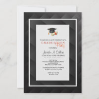 Abstact Black and Grey Invitation