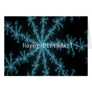 Abstact Blue Snowflake, Birthday