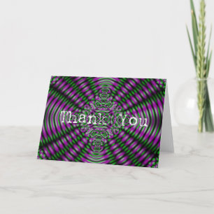 Abstact Purple and Green, Thank You Card
