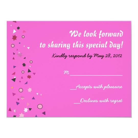 Abstact Tree of Life Bat Mitzvah Reply Card