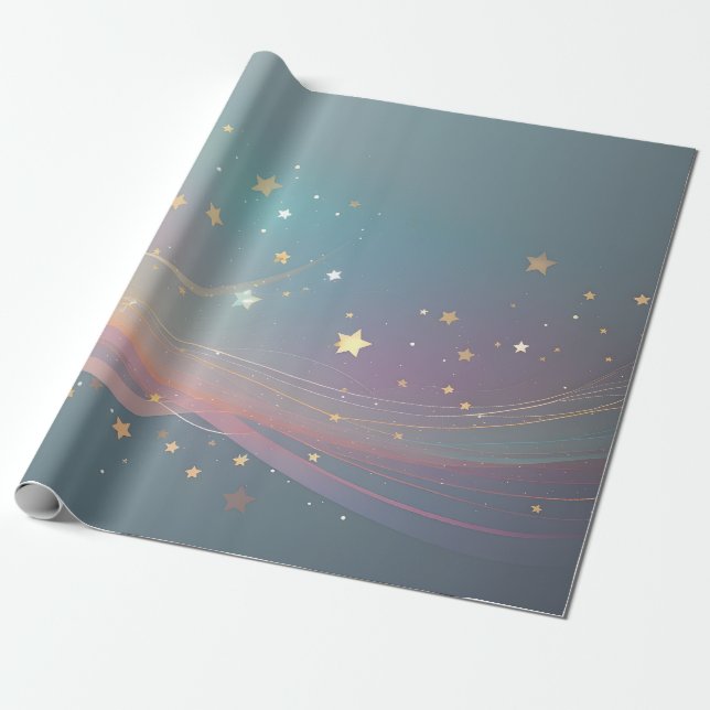 Abstaract star wrapping paper (Unrolled)