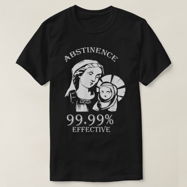 Abstinence 99.99 Effective Jesus funny Christmas V T-Shirt (Design Front)