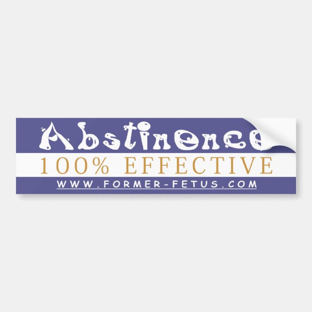 Abstinence Bumper Sticker (Front)