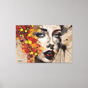 ABSTR_24-006, Abstract Faces Art  Canvas Print
