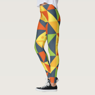 Abstrac  geometrically colours leggings