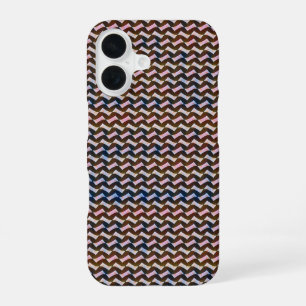 Abstrac zigzag waves geometric pattern design 1289 iPhone 16 case