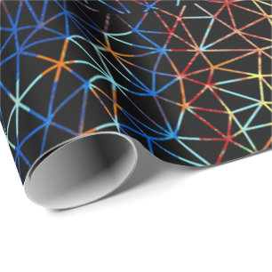 abstracct wire design on black wrapping paper