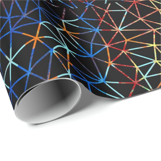 abstracct wire design on black wrapping paper (Roll Corner)