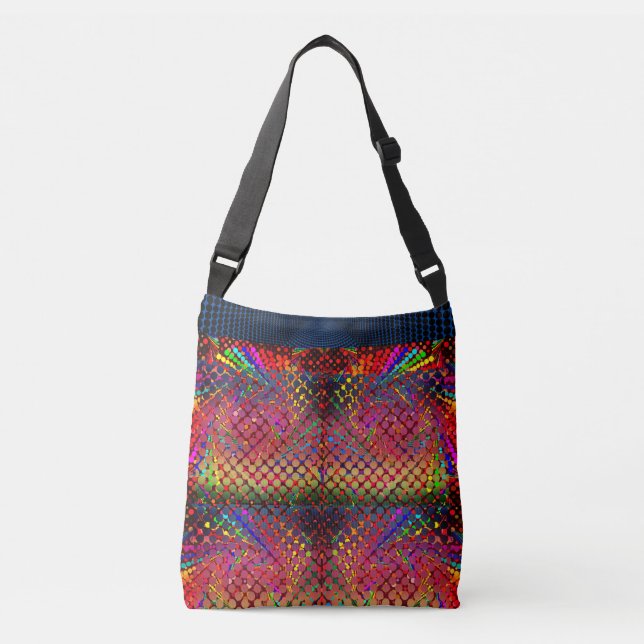 Abstrace Colours Carry-all Crossbody Bag (Front)