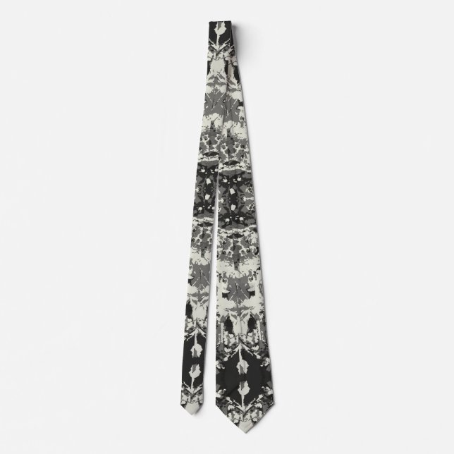 Abstrack Black and White Exclusive Fashion Pattern Tie (Back)