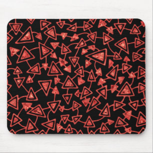Abstract 021112 - Cranberry Ice on Black Mouse Pad