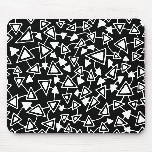 Abstract 021112 - White on Black Mouse Pad (Front)