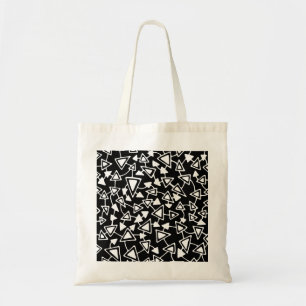Abstract 021112 - White on Black Tote Bag