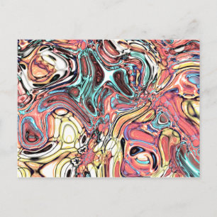 Abstract 02–Swirls and Puddles, Modified Postcard