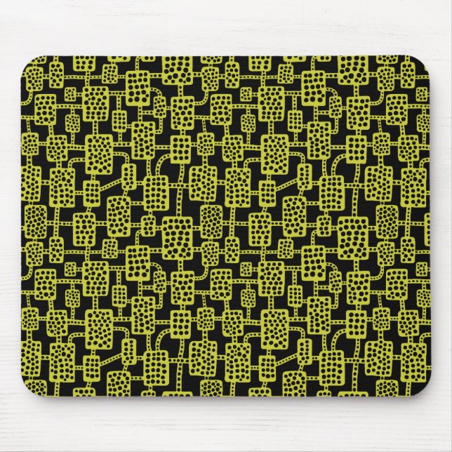 Abstract 041113 - Banana on Black Mouse Pad (Front)