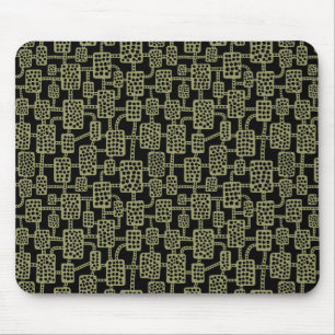 Abstract 041113 - Khaki on Black Mouse Pad