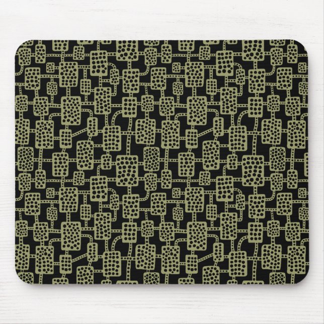 Abstract 041113 - Khaki on Black Mouse Pad (Front)